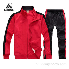 Gewone vrouwen tracksuit set set heren polyester track suit